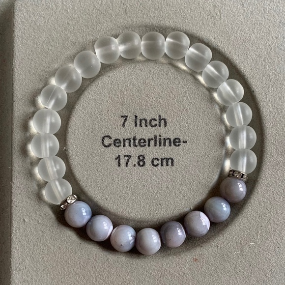 {Handmade} Pink and Gray Bracelet Set - Picture 5 of 5